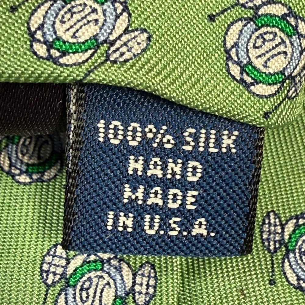 Vineyard Vines Tie‎ Mens Green Tennis Racket Silk Custom Collection NWT Sports